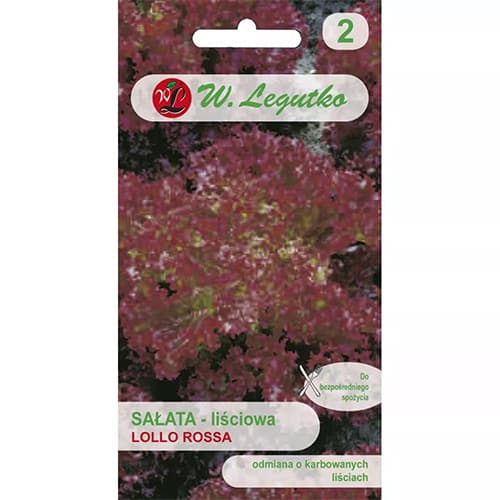 1 szt, Sałata liściowa Lollo Rossa - Nasiona: Ilość w opakowaniu: 1 g