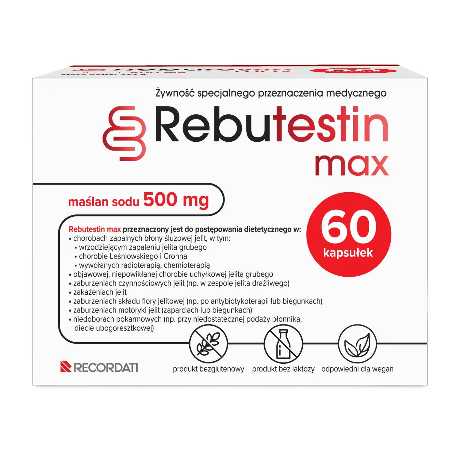 Rebutestin max 500 mg, 60 kapsułek