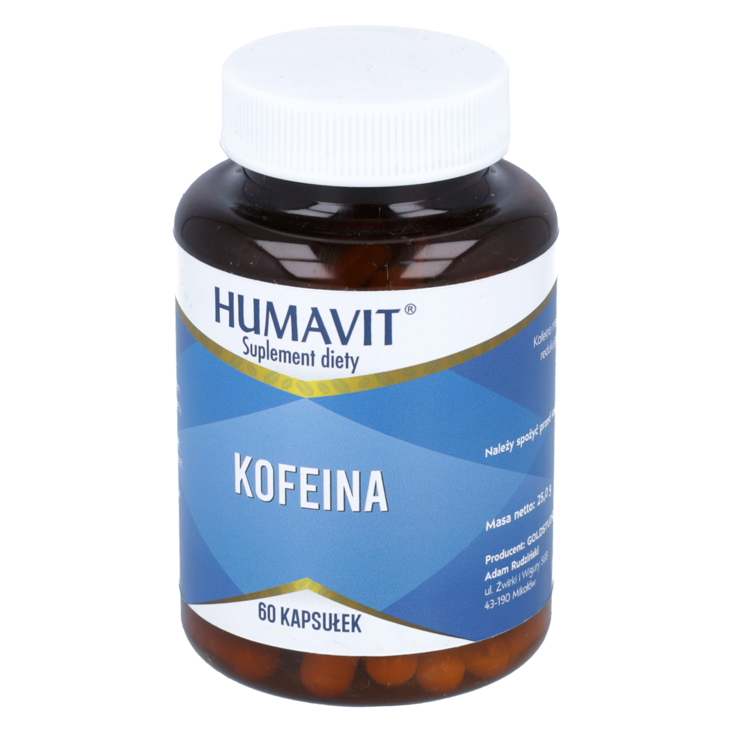 Humavit, kofeina, 60 kapsułek
