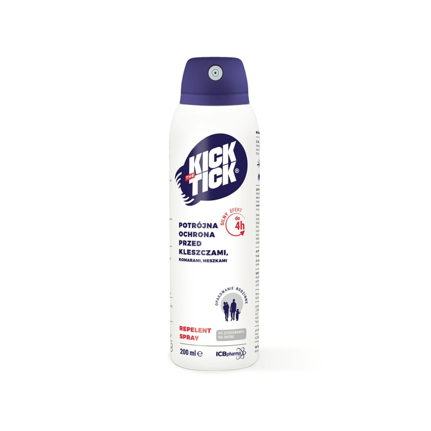 Kick the tick max repelent plus - spray przeciw kleszczom, komarom i meszkom, 200 ml