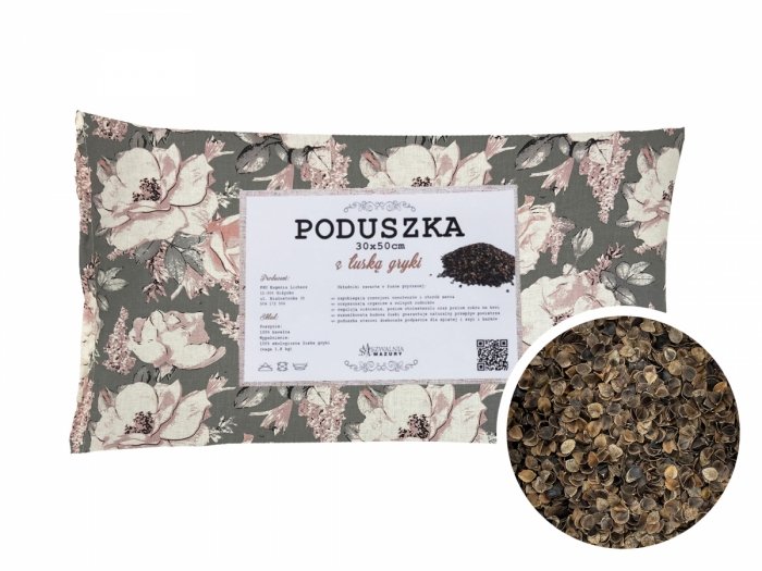 Poduszka z łuską gryki 30x50 wz. 7 peonia