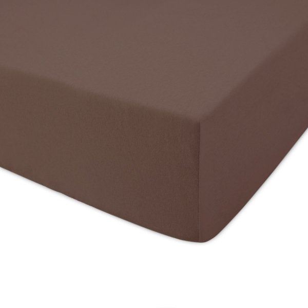Prześcieradło jersey 160x200 z gumką wz. D030 ( czekoladowy)
