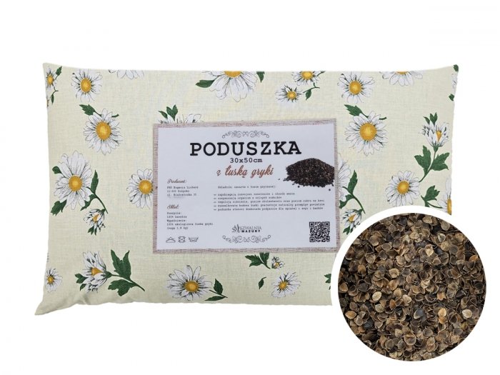 Poduszka z łuską gryki 30x50 wz. 2 rumianek