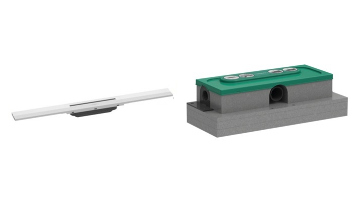 Darmowa Dostawa - Odpływ liniowy 70 cm biały Hansgrohe RainDrain Flex abset12036