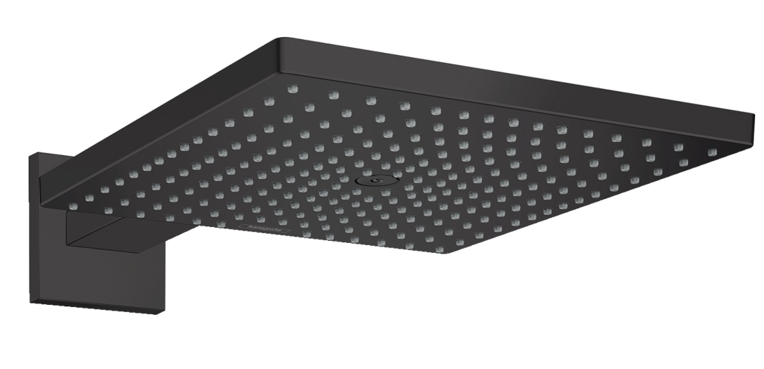 Darmowa Dostawa - Deszczownica z ramieniem 30x30 cm kwadratowa czarna Hansgrohe Raindance E 26239670