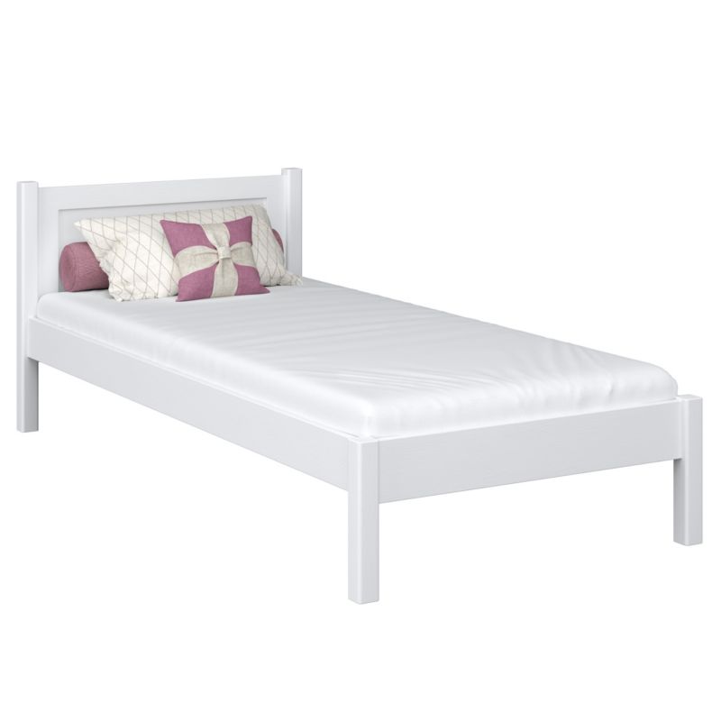 Drewniane łóżko N-WOOD pojedyncze N02 biały 90x200 1szt.