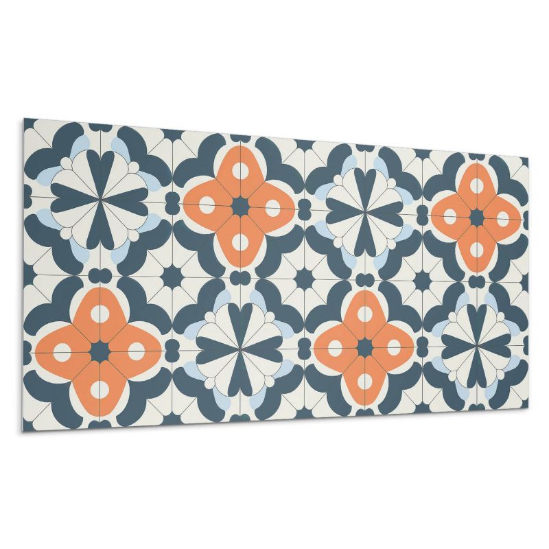 Panel samoprzylepny Wallfluent 120x60 cm Florystyczny wzór w kaflach 1 szt.