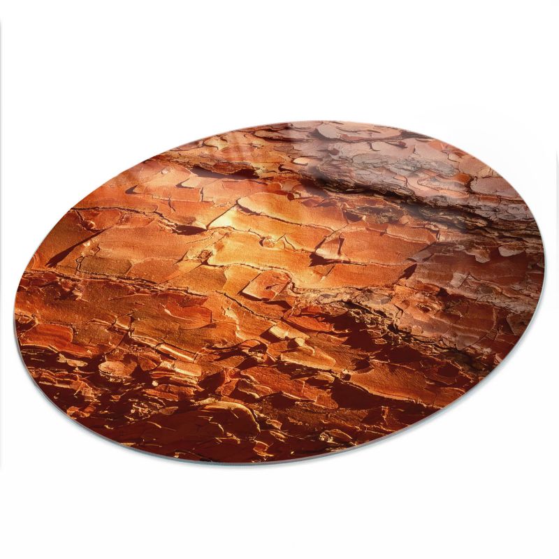 Szklany Blat ArtPrintCave fi70 cm Tekstura drzewa - Blat na Stół z Nadrukiem Dekoracyjnym 1 szt.