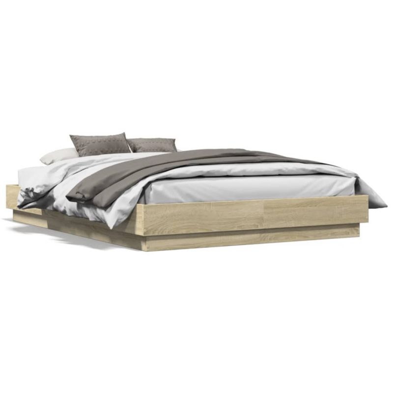 Łóżko drewniane WaszeMeble 135x190 cm brązowe WM-3209879 1 szt.