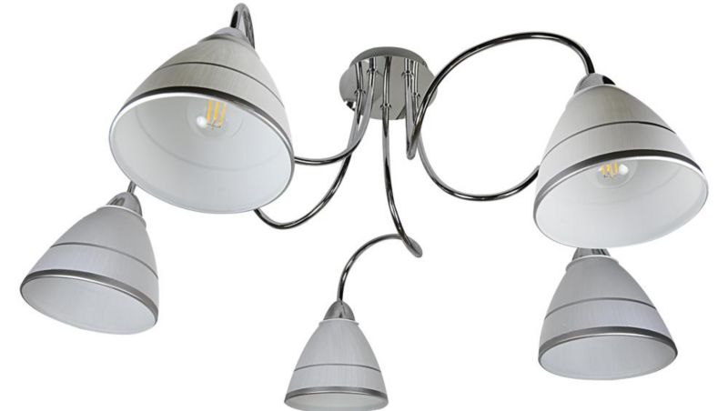 Lampa sufitowa szklane klosze Candellux Elf chromowana 5xE14x40W IP20 wym:33x67x67cm - 1 szt.