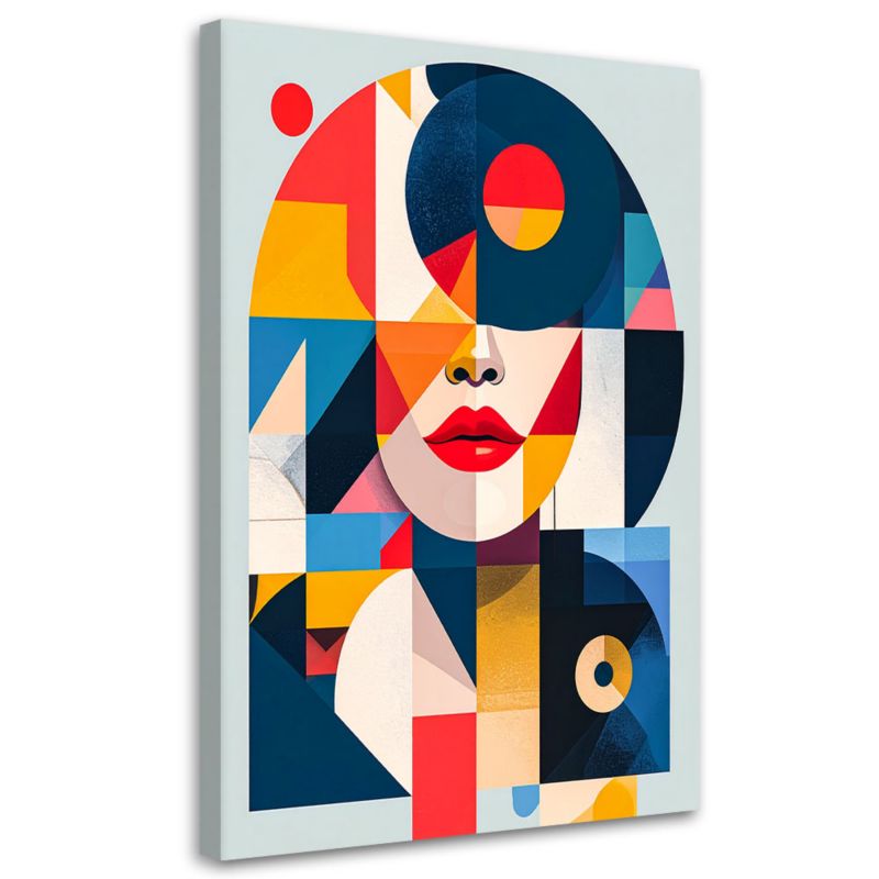 Obraz na płótnie Feeby Abstrakcja Kobieta Bauhaus, pionowy, motyw do przedpokoju, wzór 29539, 70x100 cm, 1 szt.