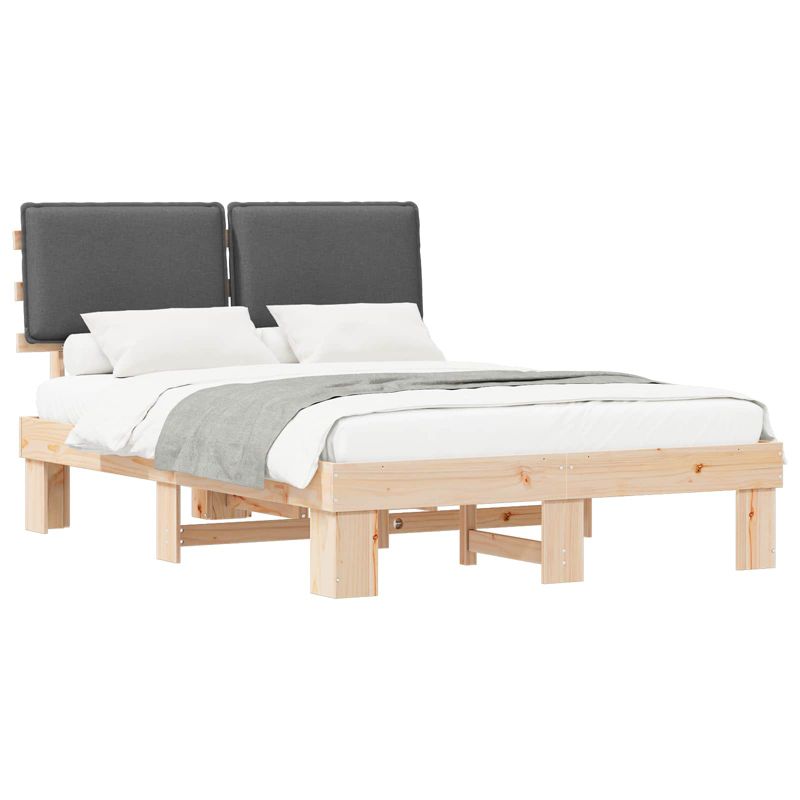 Łóżko Drewniane WaszeMeble 135x190 cm Brązowe WM-877290 1 szt.