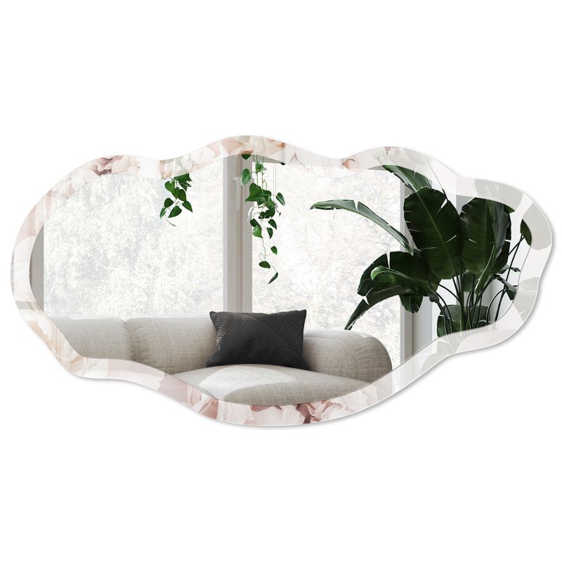 Lustro o nieregularnym kształcie Wallfluent 52x97 cm Subtelna elegancja Dekoracyjne Na ścianę 1 szt.