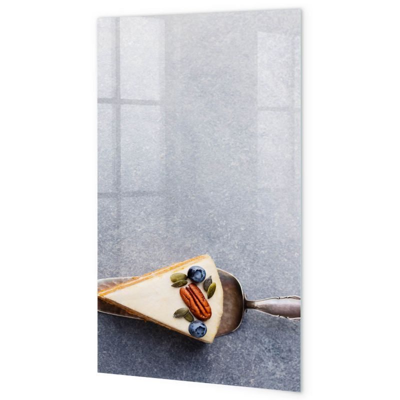 Szklana Tablica Do Pisania Magnetyczna Tulup 60x120 cm Kawałek ciasta Menu do kawiarni Czarny marker 1 kpl
