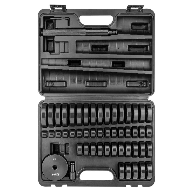 Zestaw NEO TOOLS do osadzania łożysk, uszczelniaczy i łącznikow gumowych - zestaw 51 szt. 1 kpl.