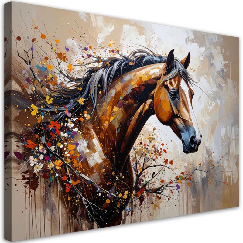 Obraz do salonu sypialni kuchni biura Feeby Abstrakcyjny kolorowy 100x70cm 1szt