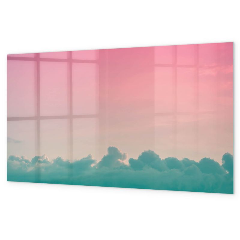 Szklana Tablica Do Pisania Magnetyczna Tulup 120x60 cm Gradient niebo Na notatki i zdjęcia Czarny marker 1 kpl
