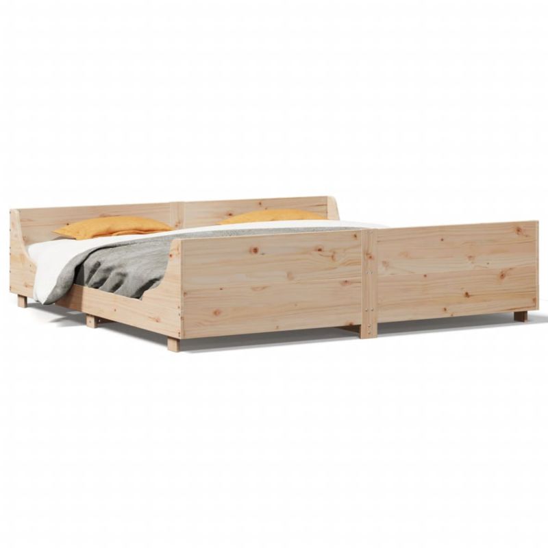 Łóżko drewniane WaszeMeble 180x200 cm brązowe WM-3302273 1 szt.