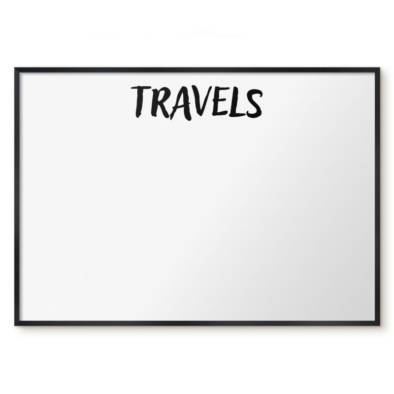 Tablica Na Magnesy Z Wakacji Tulup 100x70 cm Travels - Czarna rama Do salonu, sypialni 1 szt.
