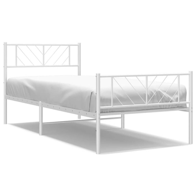 Łóżko Metalowe WaszeMeble 100x190 cm Białe WM-372240 1 szt.