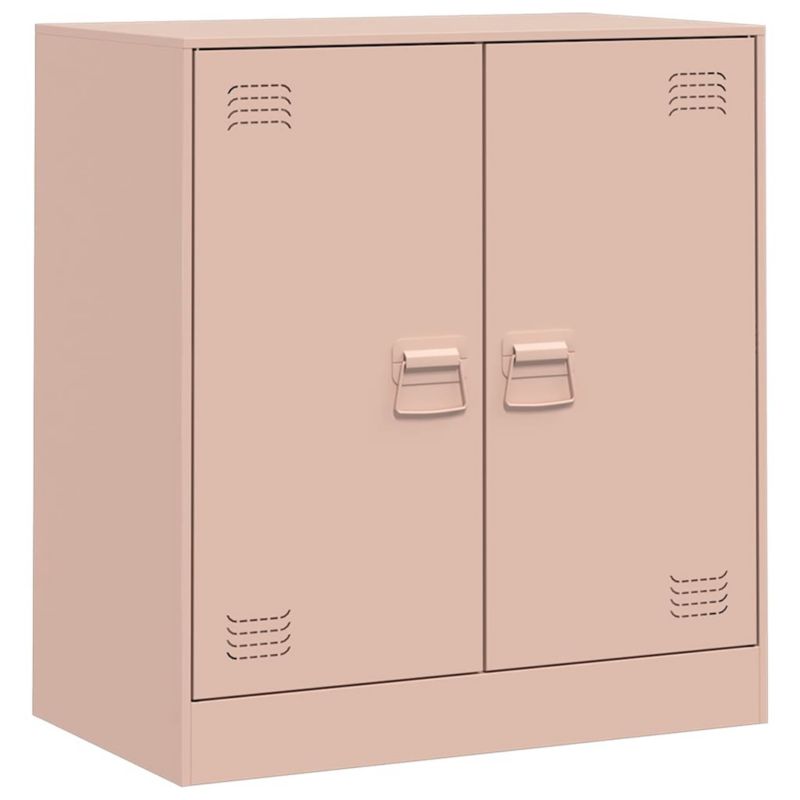 Szafka vidaXL boczna różowa stalowa z 4 przegrodami 67 x 39 x 73 1 szt.