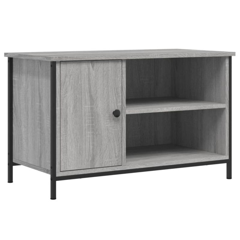 Szafka vidaXL RTV szary dąb sonoma z żelaznymi nóżkami 80 x 40 x 50 1 szt.