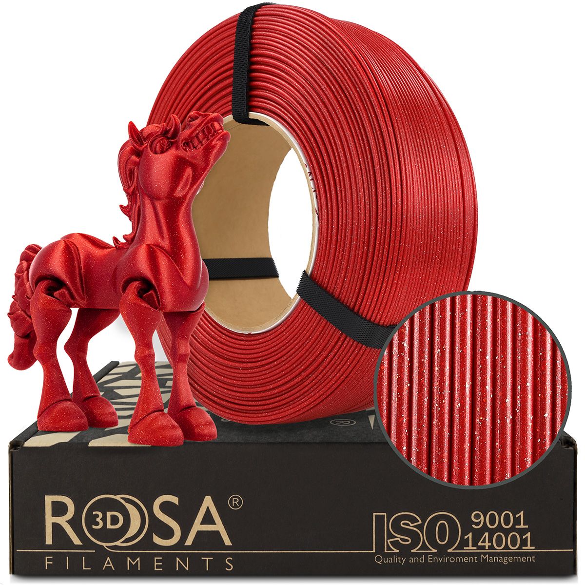 FILAMENT 3D ReFill PLA Galaxy Karmin Red (Refill 1kg / 1.75mm)