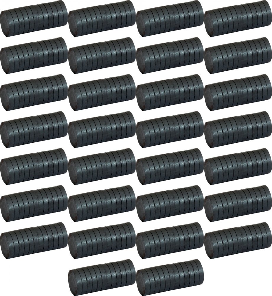 Grand magnesy bez obudowy 20x4 mm, 12 szt., czarne