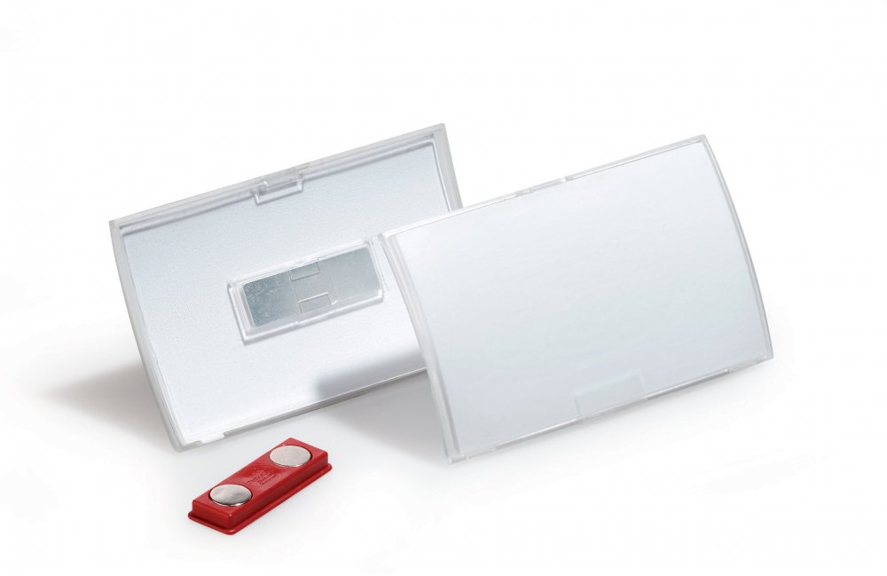 Identyfikator Durable Click Fold z magnesem 54x90 mm, 10 sztuk