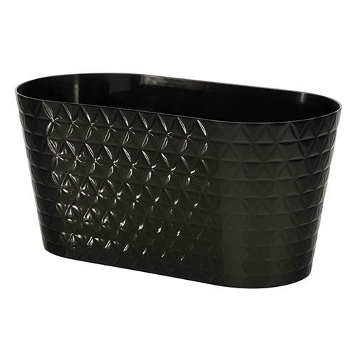 1 buc, Mască de ghiveci pentru orhidee Diamond Petit, negru, 23 cm - : Mod de ambalare: 1 buc