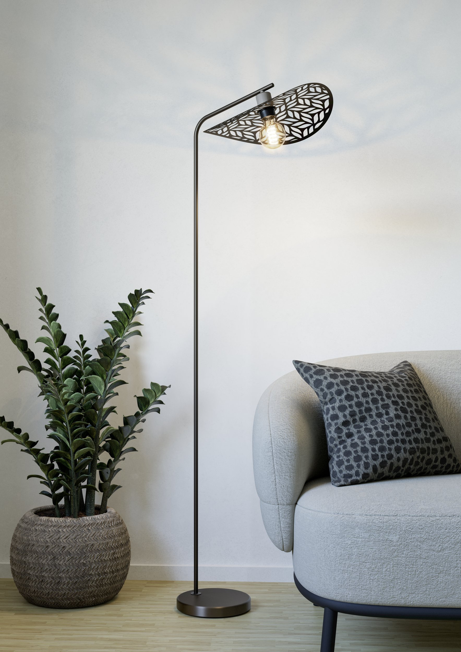 Eglo Swaby lampa stojąca 1x60 W brązowa 44127
