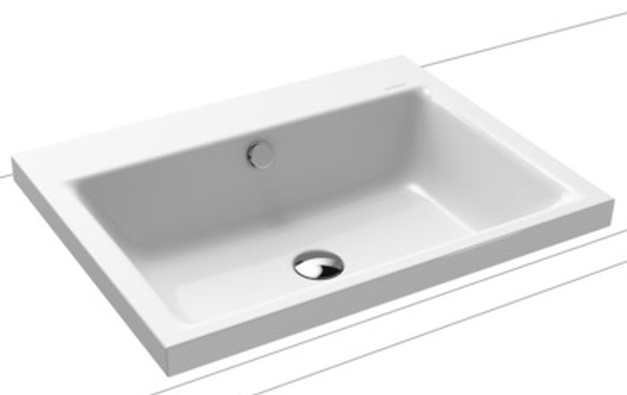 Kaldewei Puro umywalka 60x46 cm nablatowa prostokątna model 3154 biała 900406003001