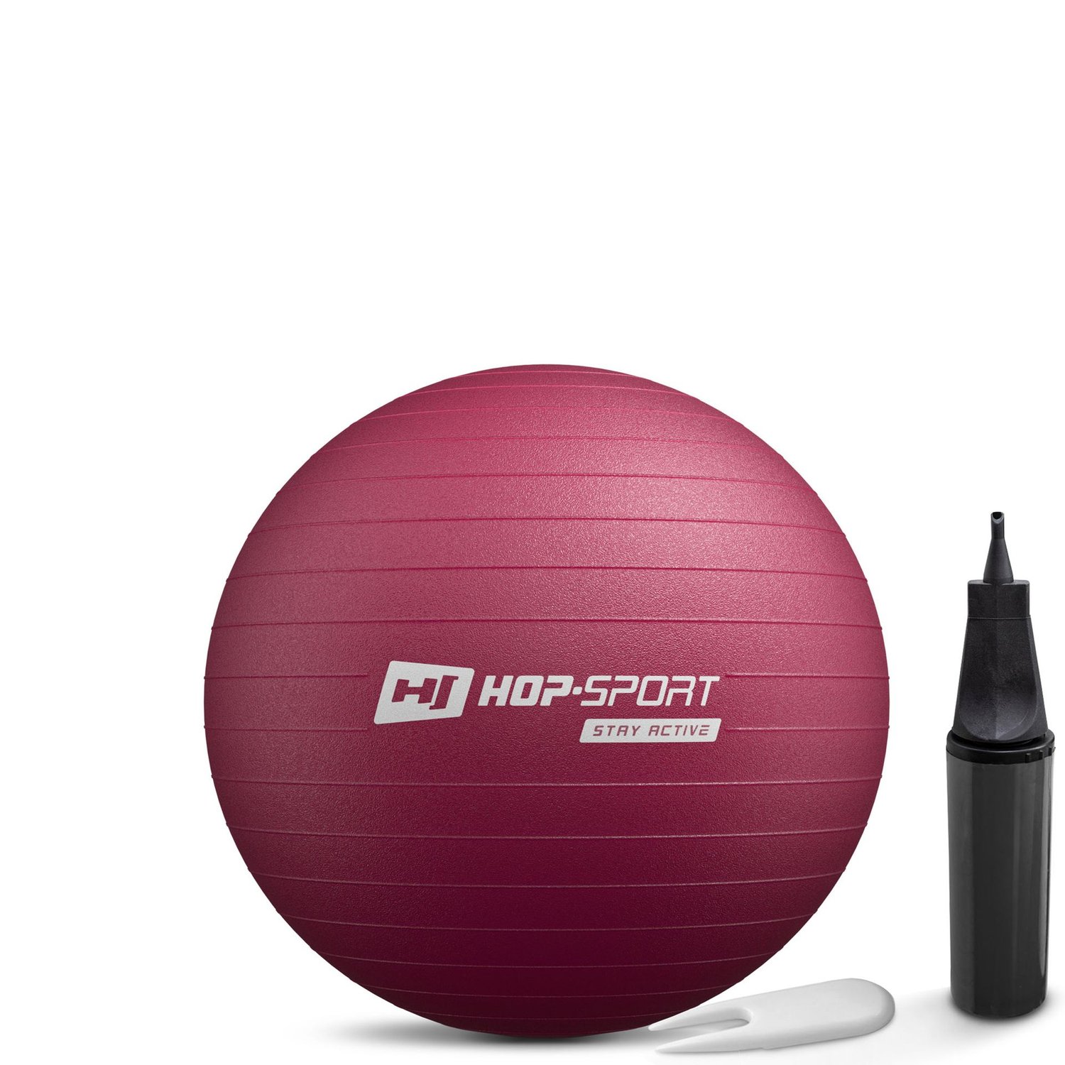 Piłka fitness 45cm z pompką - fioletowa