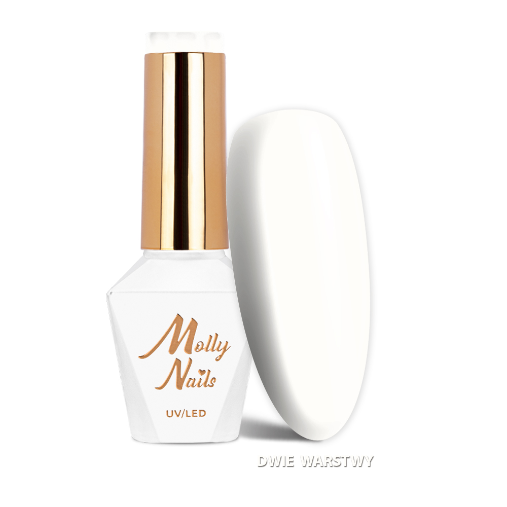 Lakier hybrydowy Molly Nails Wedding Yes, I Do Creamy White HEMA/Di-HEMA Free 8g Nr 20
