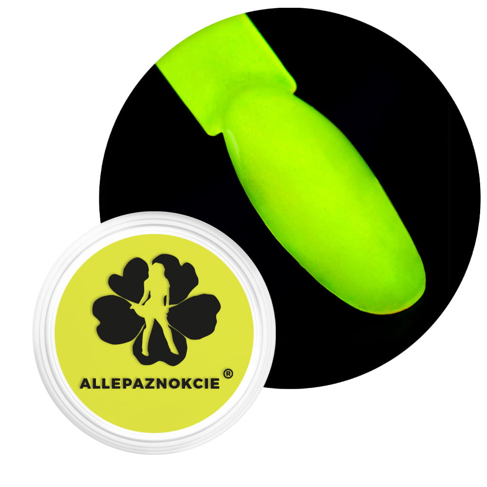 Pigment neonowy do paznokci w proszku Neon UV Pigment Allepaznokcie słoiczek 0,6 g Nr 03