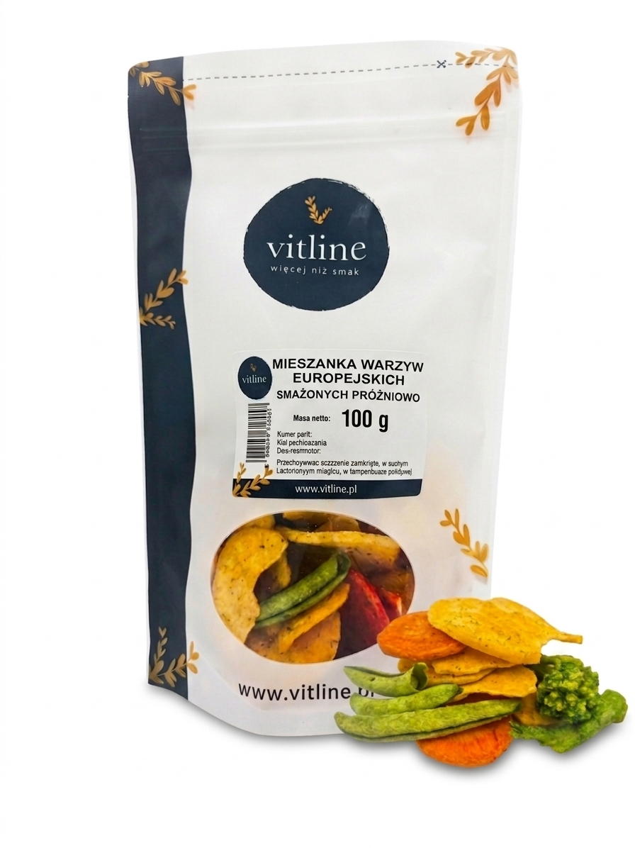 Mieszanka warzyw europejskich smażona próżniowo 100g VITLINE