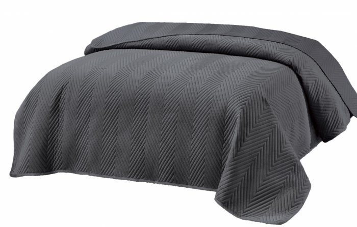 Miękka narzuta pikowana 100% mikrofibra 200x220 wz. NNW-2628 szary