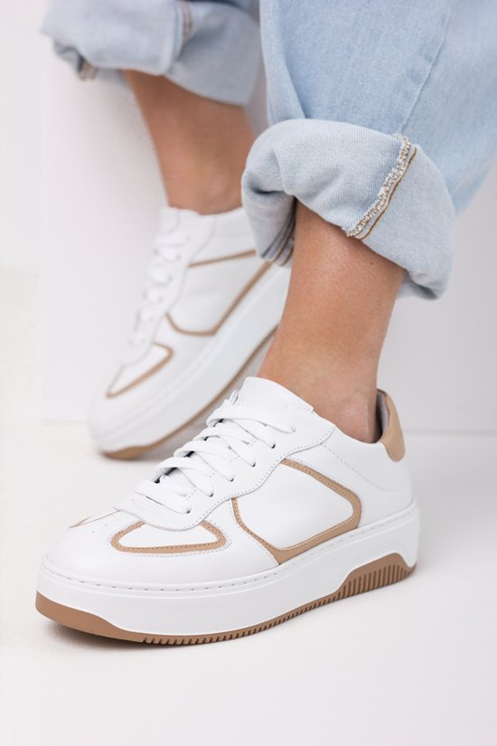 Sneakersy SN51 - 4 Biały / Cappuccino lico