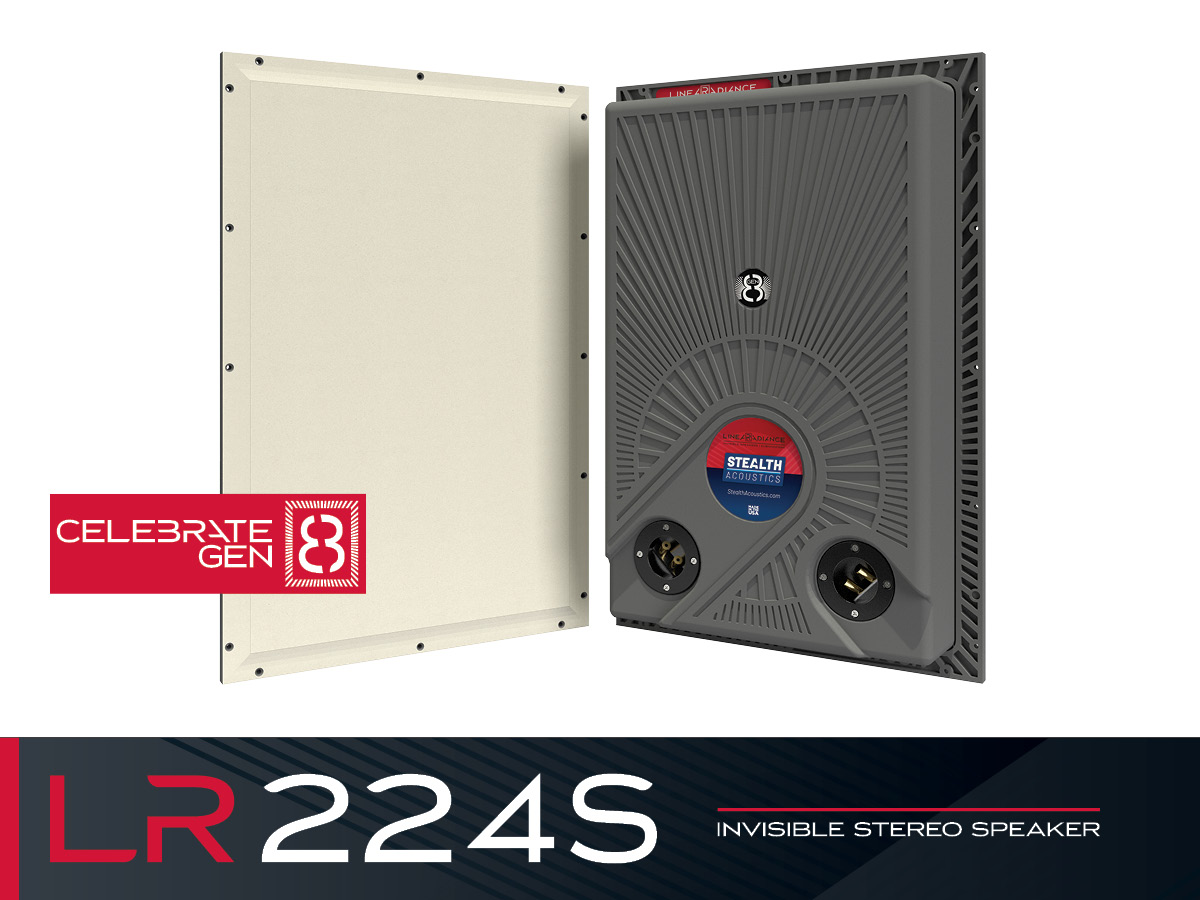 Stealth acoustics lr224s – niewidzialny głośnik stereo 8. generacji (seria linearadiance)