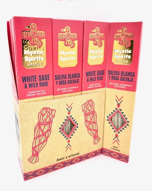 Kadzidełka MYSTIC SPIRITS White Sage Wild Rose (biała szałwia i kwiat dzikiej róży) - 17g