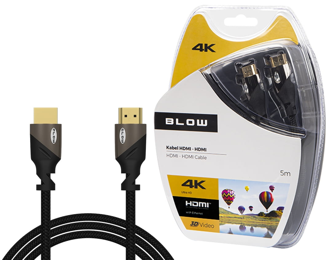 BLOW Kabel HDMI-HDMI 5m 2,0 4K 92-642 - Henryx24