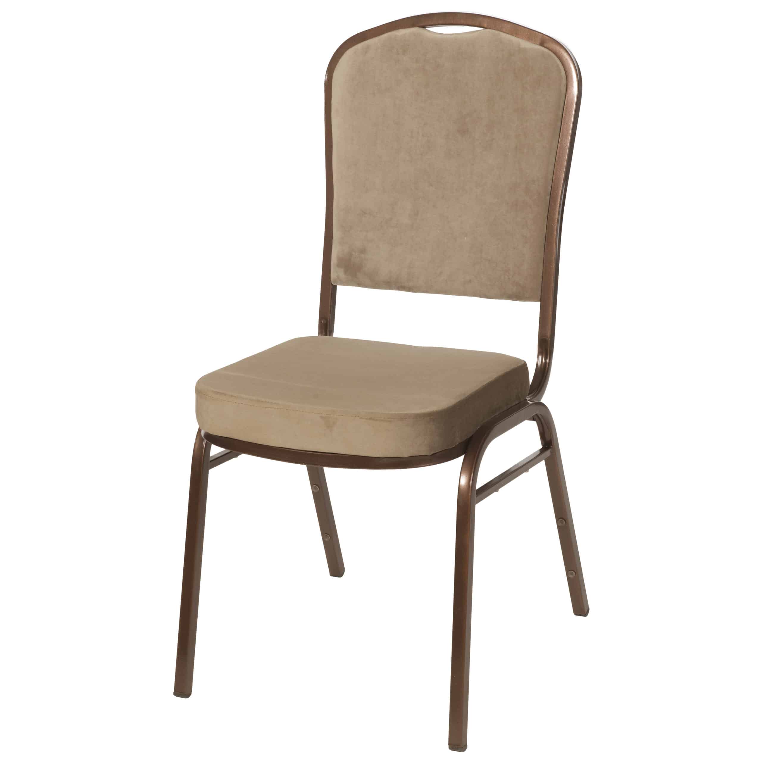 Krzesło bankietowe tapicerowane konferencyjne 20x20x1,0cm - welur beżowy