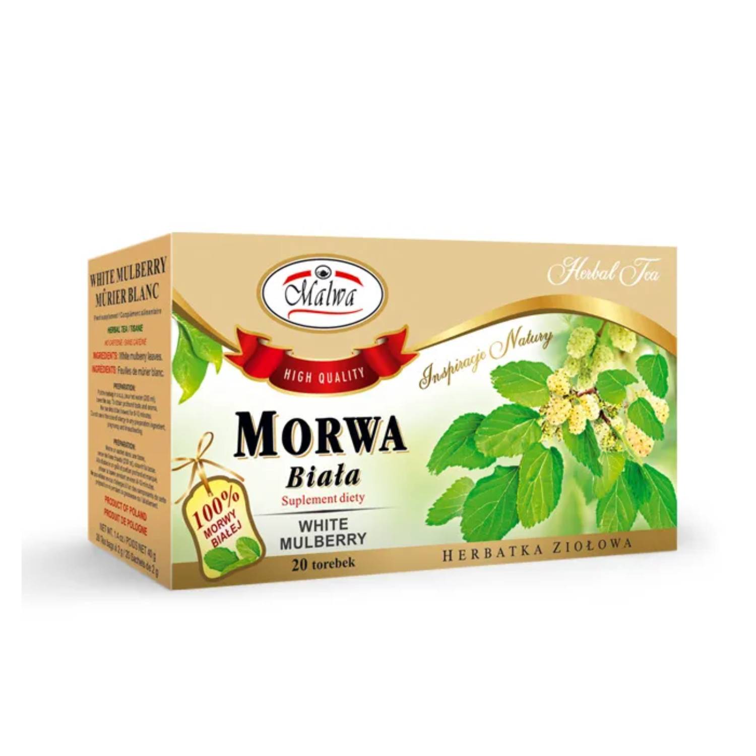 Malwa morwa biała, 20 saszetek