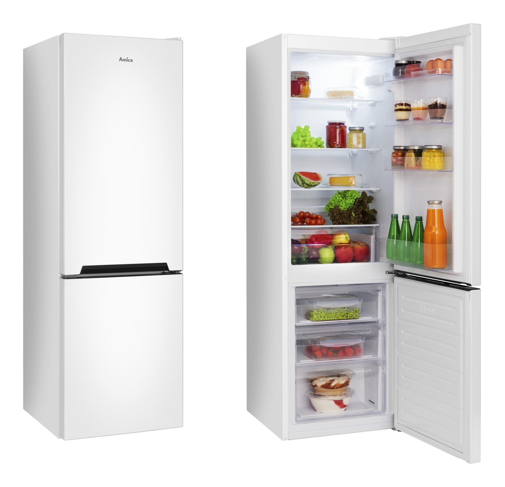 Lodówka Amica FK2515.4UT(E) Biały FrostControl w zamrażarce