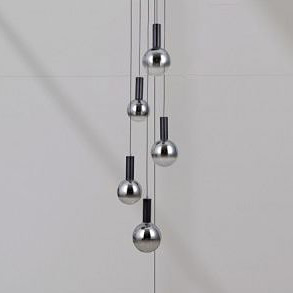 Italux Strela lampa wisząca 5x25 W czarna PND-34378-5S-BK