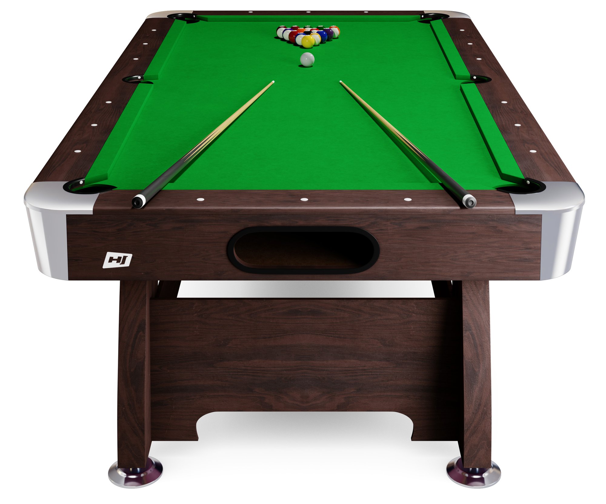 Stół bilardowy spływowy Vip Extra 8 FT brąz zielony z nakładką ping-pong cymbergaj