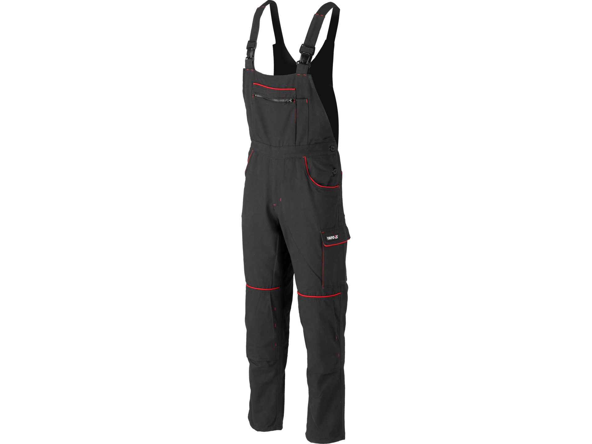 Spodnie robocze ogrodniczki YATO comfy bawełniane czarne rozmiar XXL YT-79255