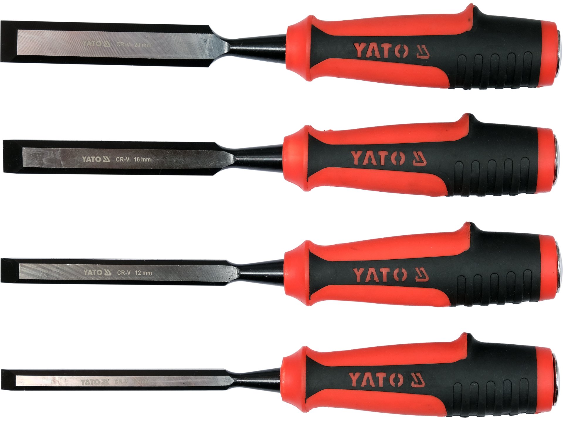 Zestaw dłut do drewna YATO 4 szt. 10 12 16 20mm stolarskie stal CrV YT-6281
