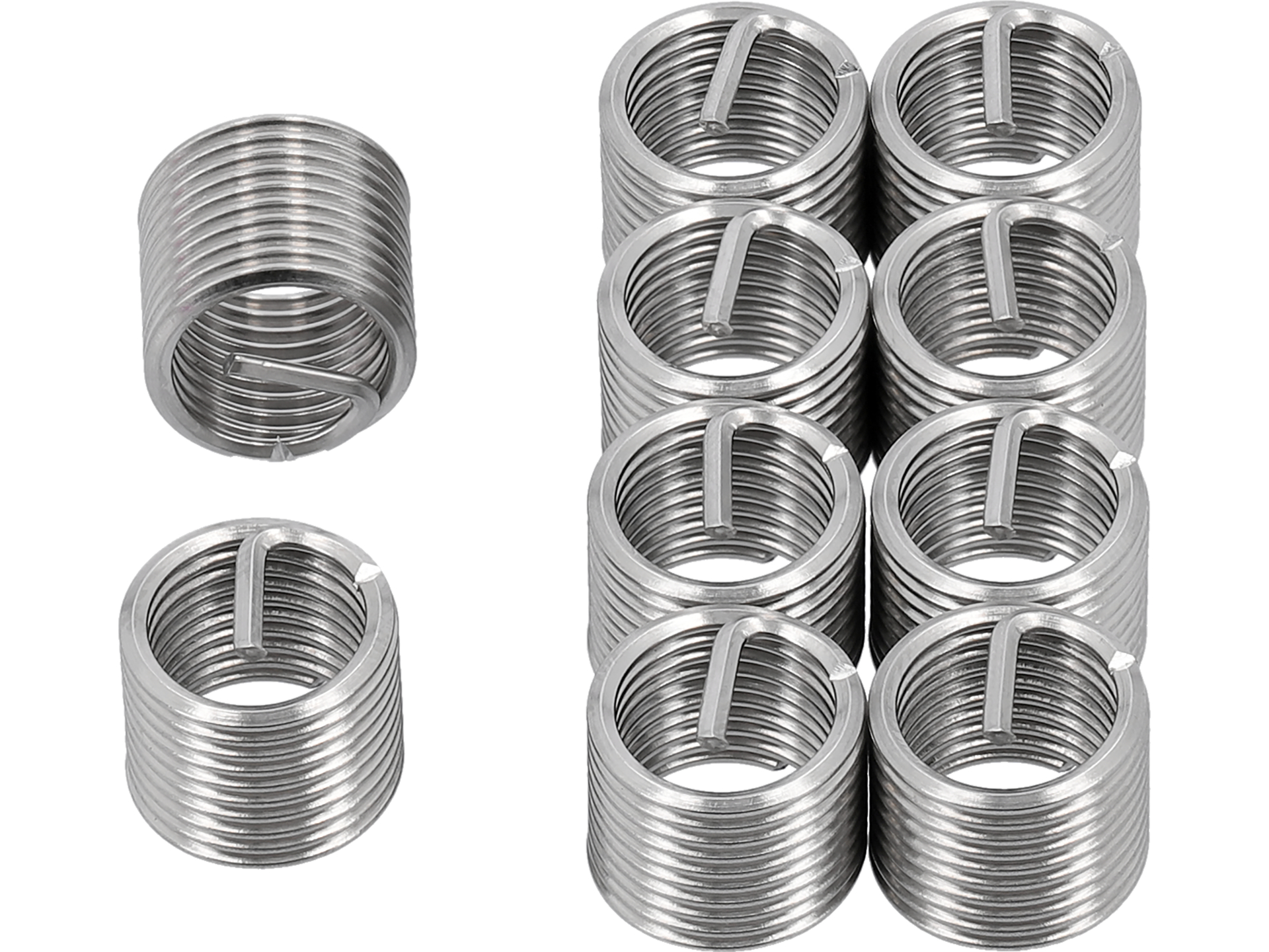 Wkłady spiralne YATO do naprawy gwintów M12x1.5 stal nierdzewna 10 szt. YT-176851