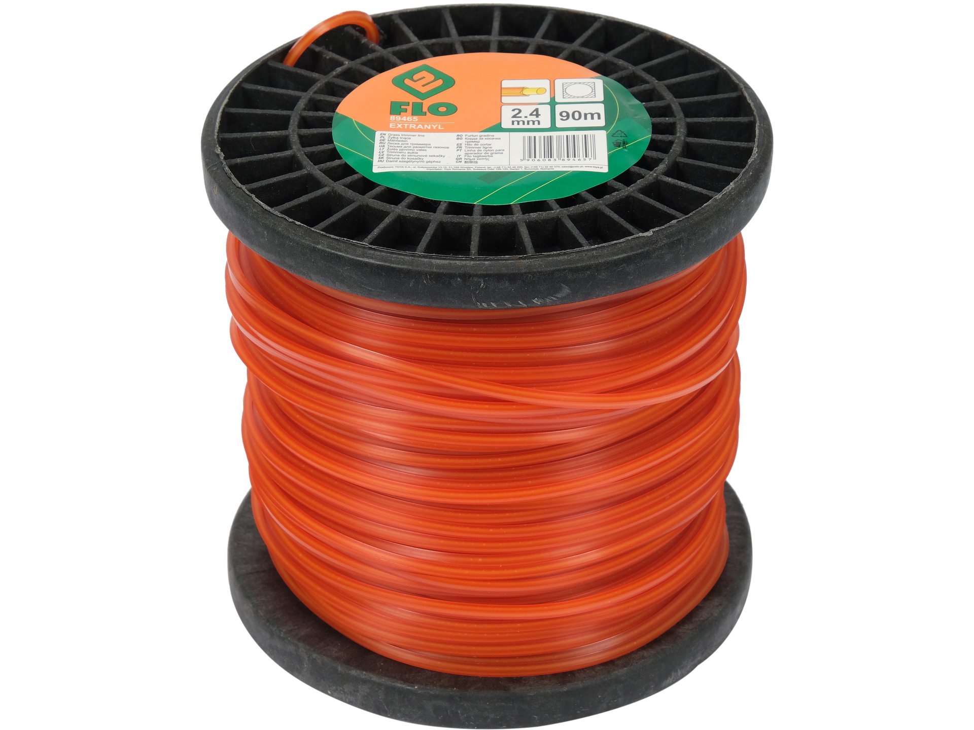 Żyłka tnąca do kosy FLO 2.4mm x 90m extranyl kwadrat z rdzeniem 89465